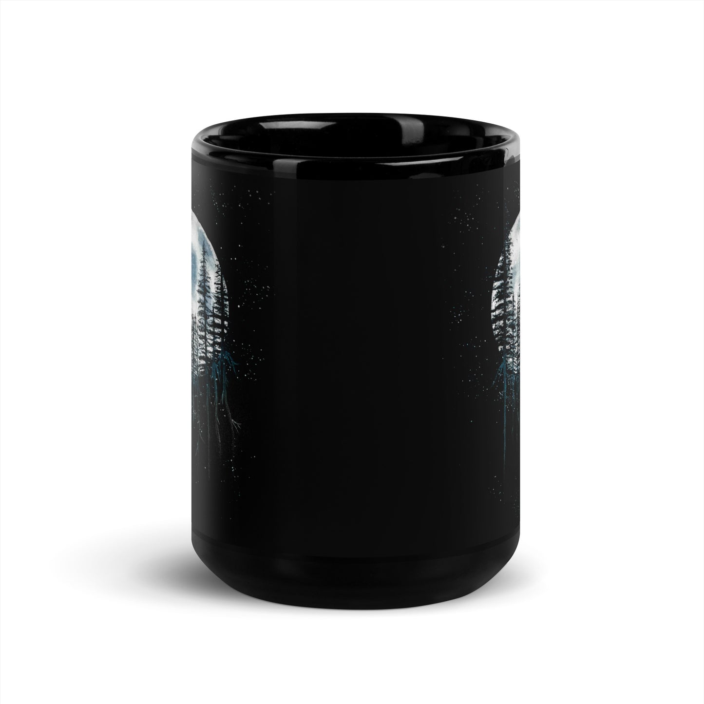 "Roots" - Moon Black Glossy Mug