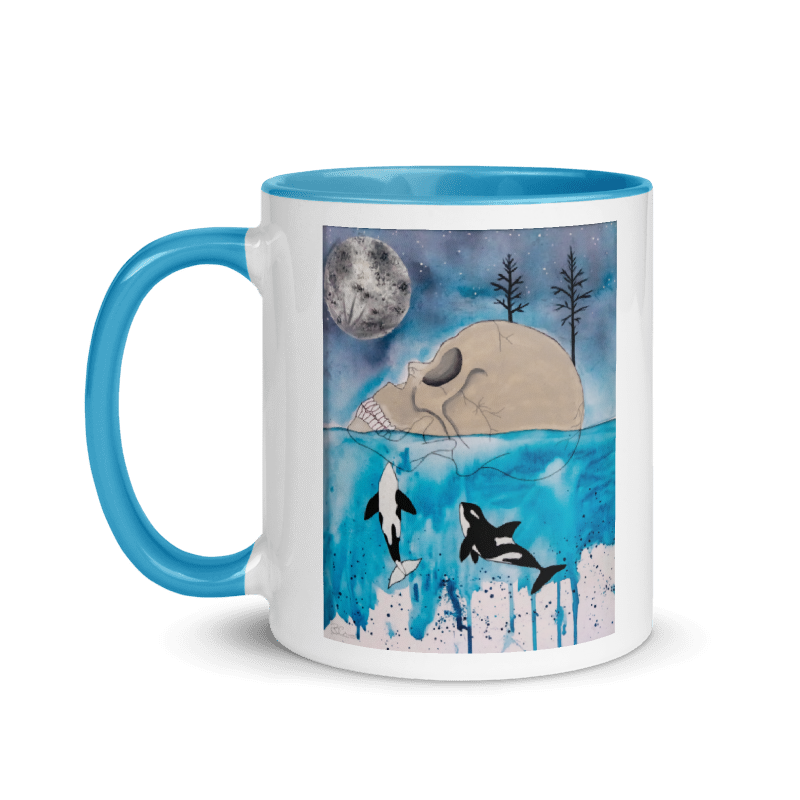 "Midnight Swim" Orca mug