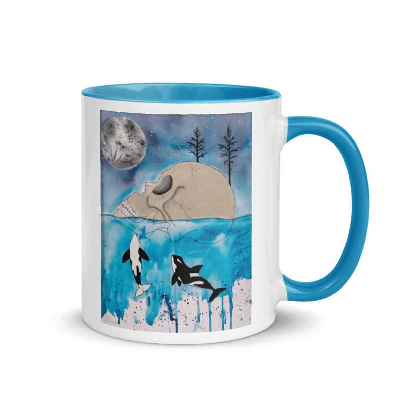 "Midnight Swim" Orca mug