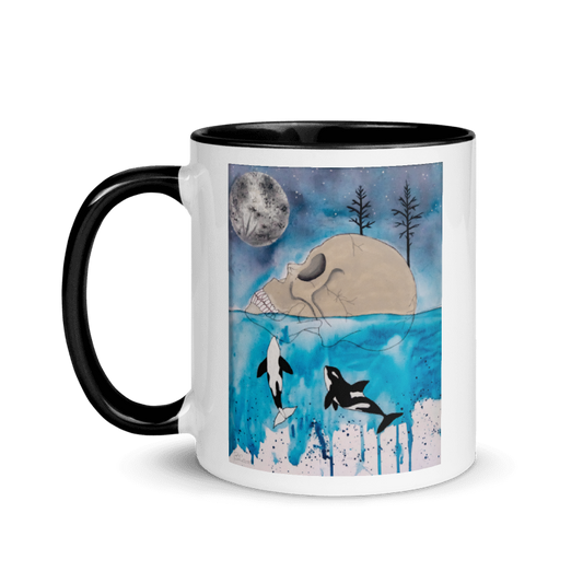 "Midnight Swim" Orca mug