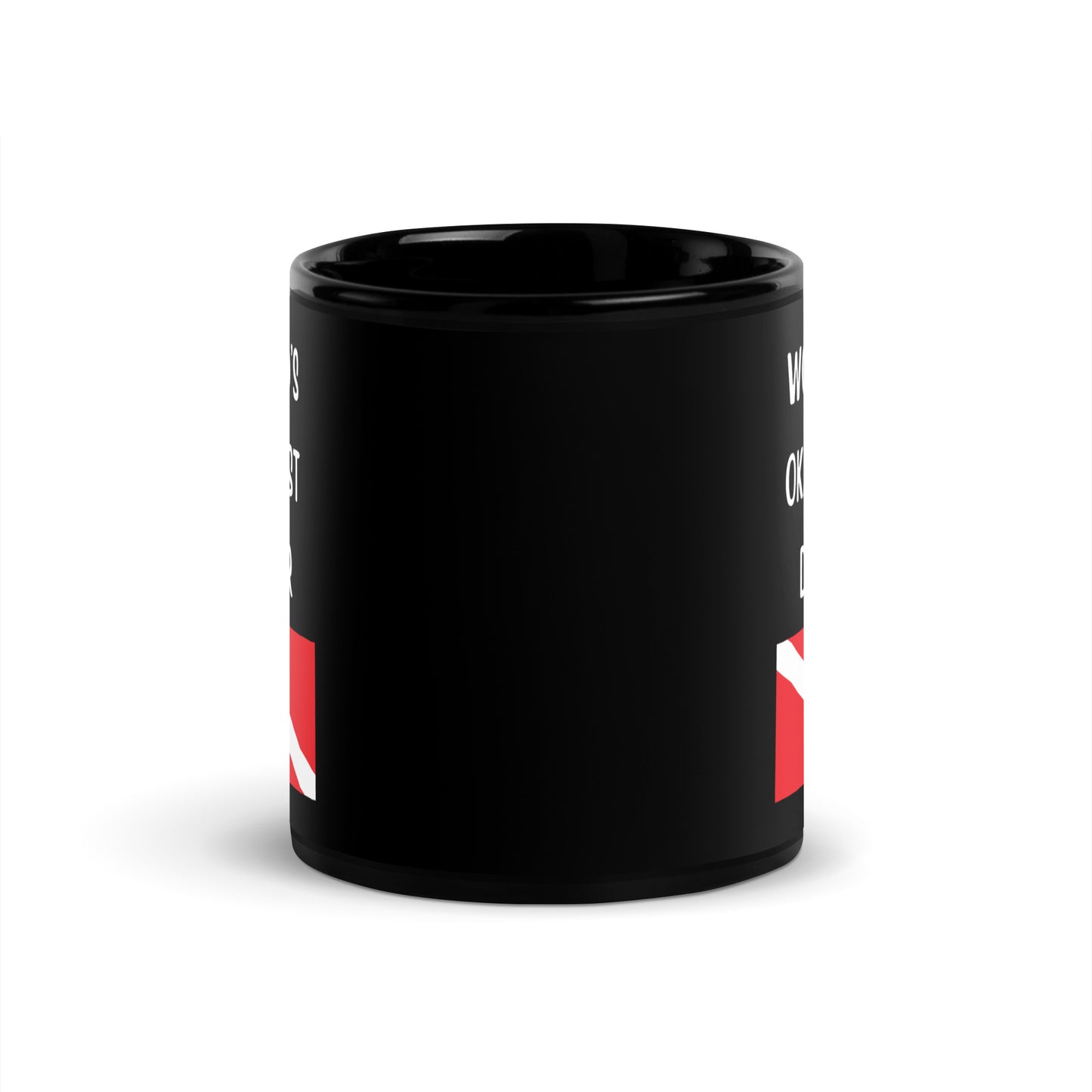 World's Okayest Diver - Black Glossy Mug