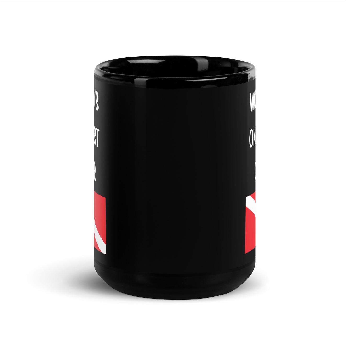 World's Okayest Diver - Black Glossy Mug