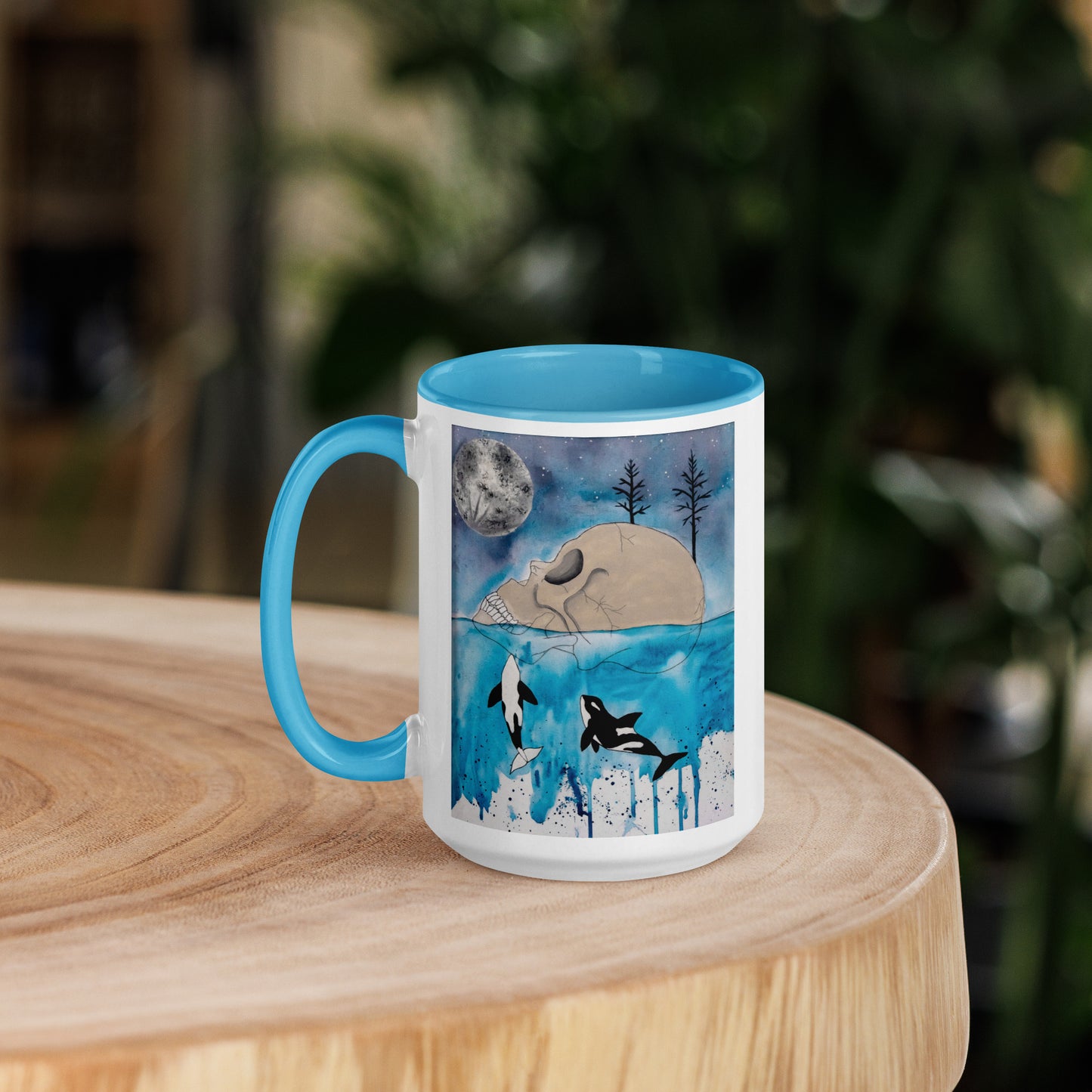 "Midnight Swim" Orca mug