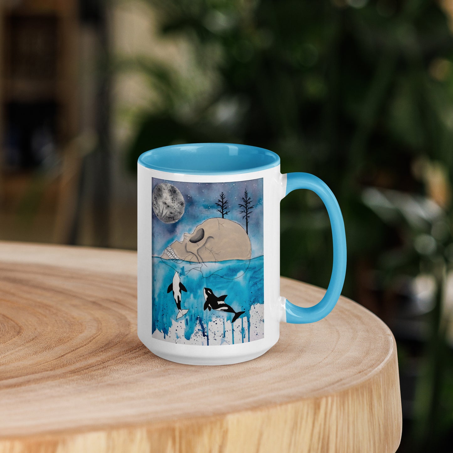 "Midnight Swim" Orca mug