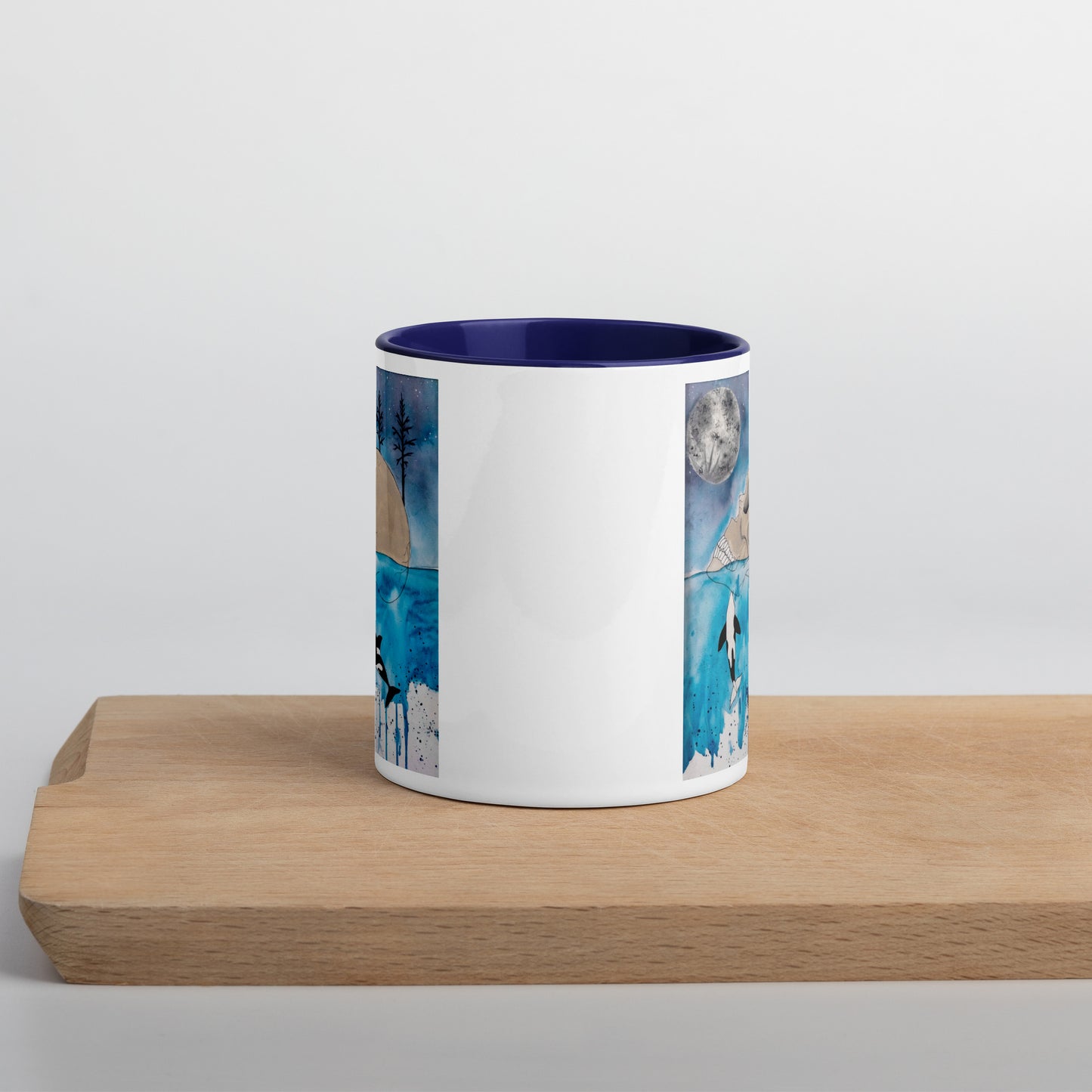 "Midnight Swim" Orca mug