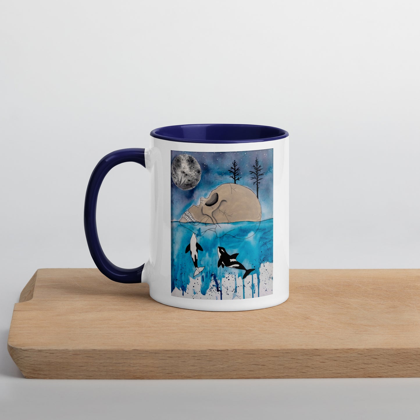 "Midnight Swim" Orca mug