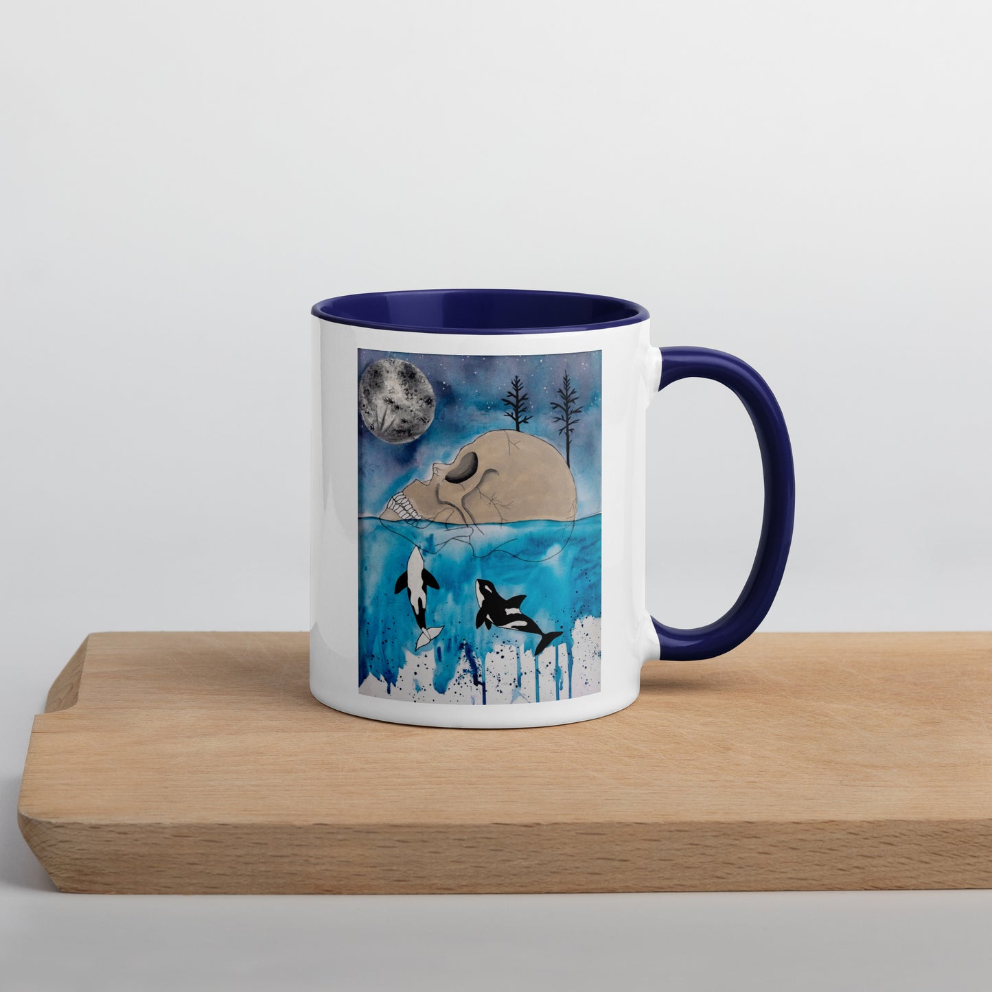 "Midnight Swim" Orca mug